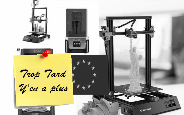 10 imprimantes 3D Filament et Résine, Stock Europe pour (...)