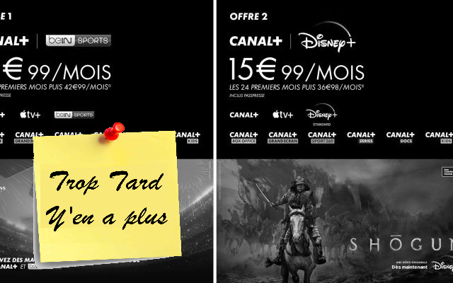 Vente privée Canal+ avec Apple TV+ et BeIN Sports ou (...)