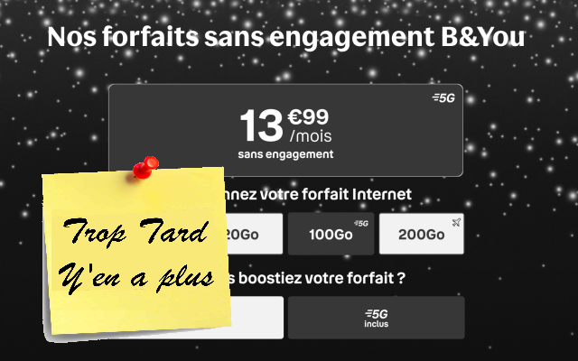 Forfait 5G 100 Go Bouygues Telecom Appels/SMS/MMS (...)