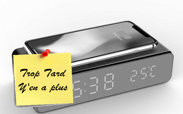 Réveil avec charge QI et température à 10€15