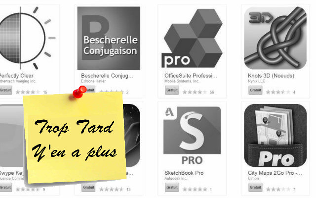 27 applications Android offertes (val 125€) chez (...)
