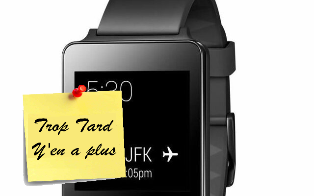Montre connectée LG G WATCH ANDROID WEAR à 49€99 (...)