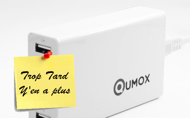 Chargeur QUMOX 5 Ports USB 1 /1.3/2 mAh blanc ou noir (...)
