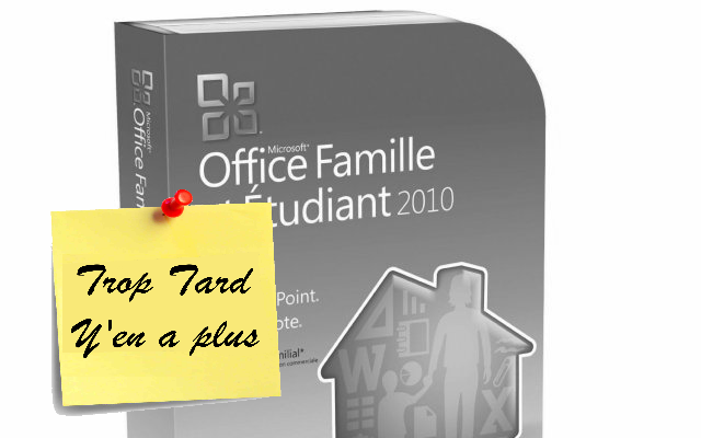 Microsoft Office famille et étudiant 2010 (évolution 2013 (...)