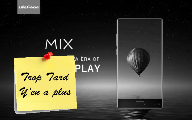 Ulefone MIX, un smartphone sans bord premier prix (85€84)