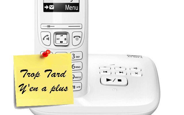 Téléphone Fixe Répondeur Gigaset AS 405A blanc solo (…)