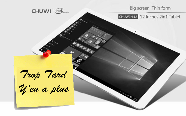 Tablette Chuwi Hi12, Windows 10 et Android, écran Retina (...)
