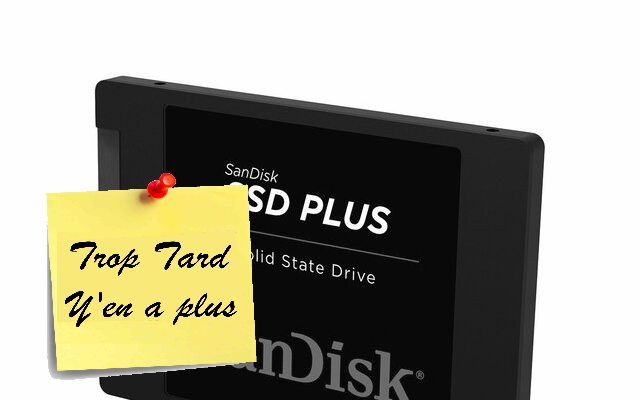 Disque SSD interne Sata III SanDisk PLUS 120 Go 29€90 @ (...)
