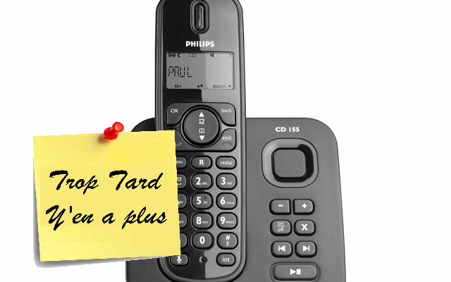 Téléphone sans fil répondeur PHILIPS 7€89 livré