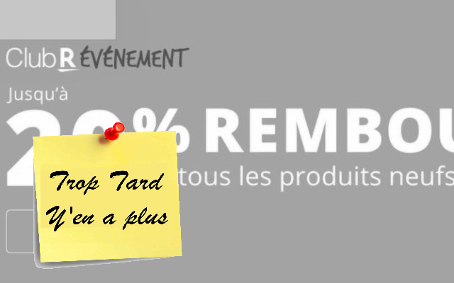 Rakuten MegaPeak, jusque 20% offerts en bon d'achat ce (...)