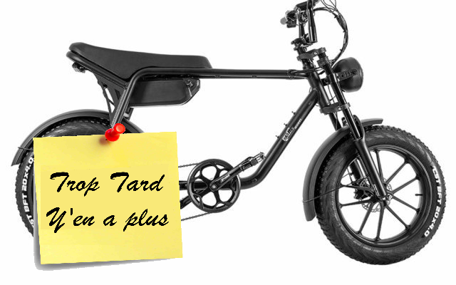 Le vélo moto Fat BIke CMACEWHEEL K20 à 979€ Stock (...)