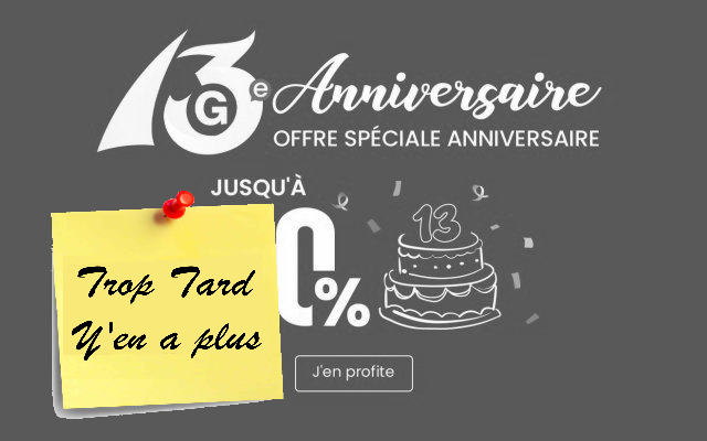 Anniversaire 13 ans Geekbuying, grosses promos en cours