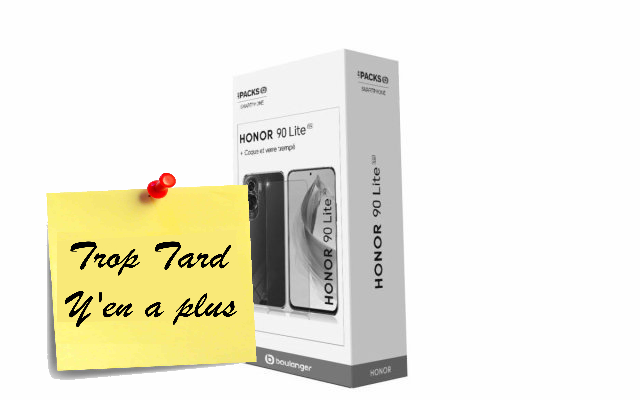 Smartphone Honor 90 Lite 5G avec Coque et Verre trempé à (...)