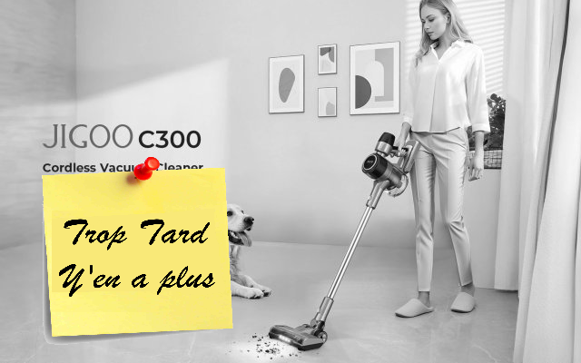 Aspirateur Balai sans fil JIGOO C300, 30 KPa, écran (...)