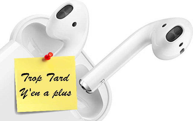 Apple AirPods 2 avec boîtier de charge filaire à 99€