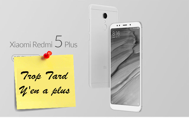 Redmi 5 Plus Global, 3 couleurs, 6 pouces 18:9 3/32GO (...)