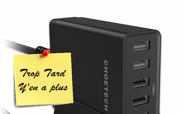 Chargeur USB 6 Ports Quick Charge et câble USB-C (...)