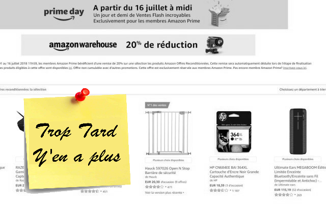 20% sur les produits reconditionnés membres PRIME @ Amazon