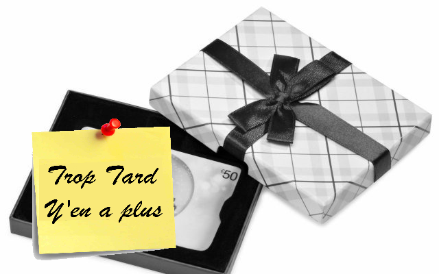 Retour de la carte cadeau 50€ Amazon, 10 euros (...)