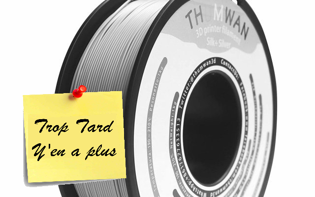 Du filament PLA argent soyeux 1.75mm à 15.3€ @ (...)