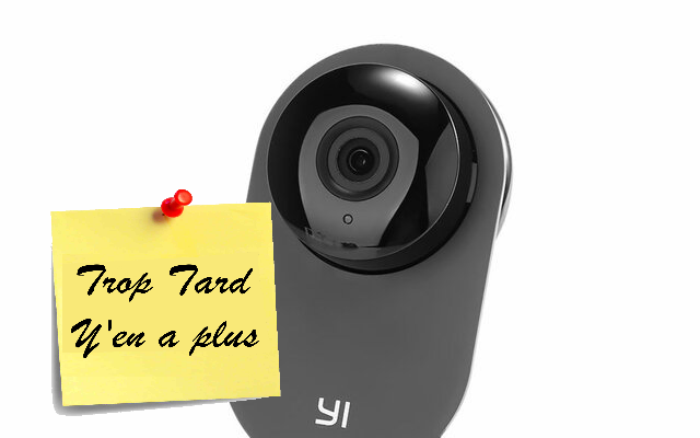 Caméra Wifi YI vision de nuit 720P noire 20€46 (...)