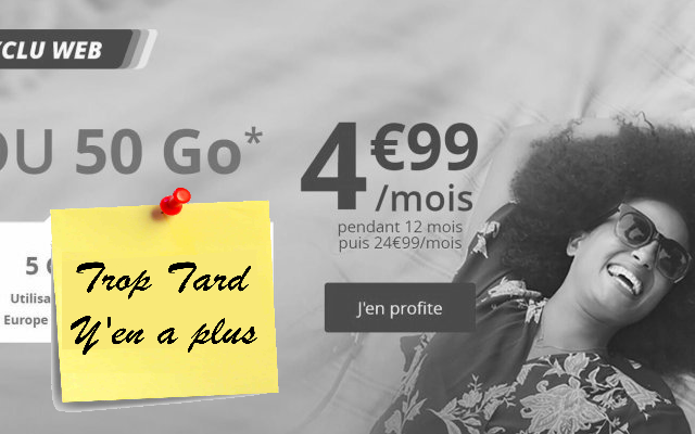 Bouygues Telecom forfait illimités Voix/SMS/MMS Data (...)