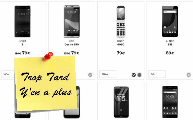 Smartphones à petit prix sans abonnement, ex NOKIA 6 à (...)