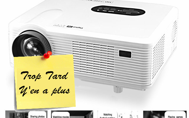 Projecteur vidéo HD Excelvan CL720D avec tuner TNT à (...)