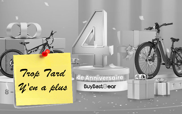 4 ans Buybestgear, nombreux vélos électriques Fat Bike (...)