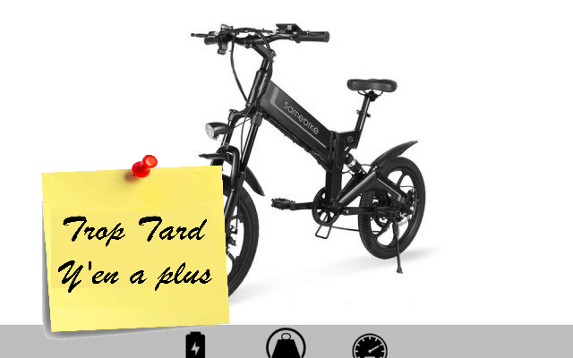 Samebike 20ZANCHE, un vélo électrique adulte pliant roue (…)