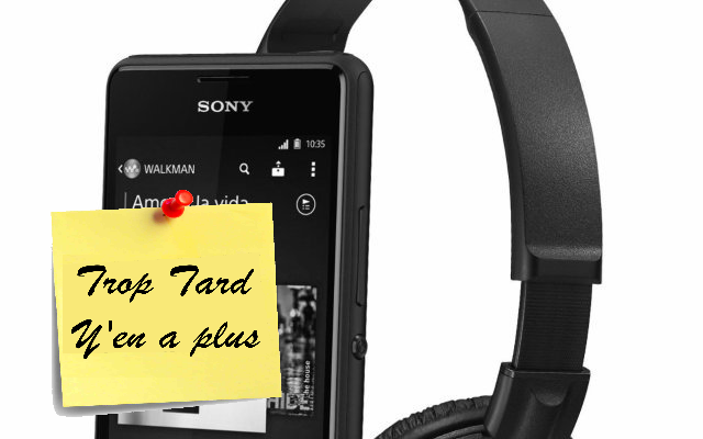 Smartphone Walkman Sony Xperia E1 + casque ZX100 59€ (...)