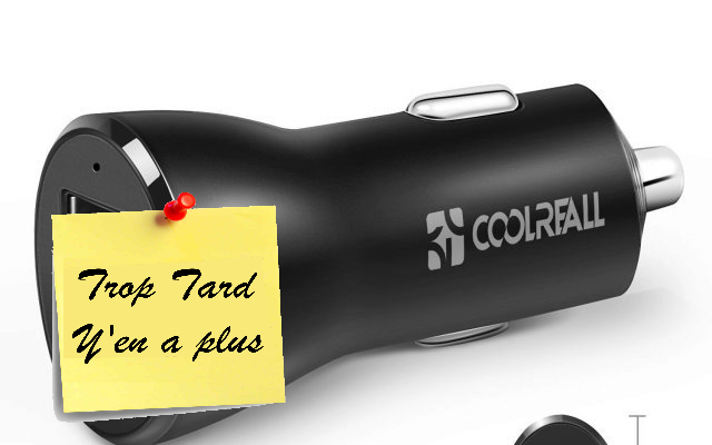 Chargeur Allume Cigare 2 USB Coolreall, charge (…)