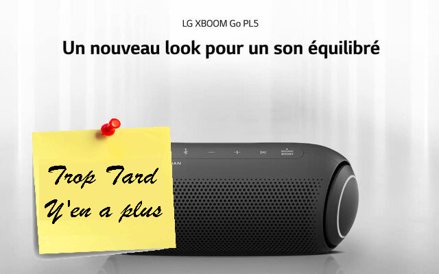 L'enceinte Bluetooth puissante et étanche LG XBOOM Go PL5 (...)