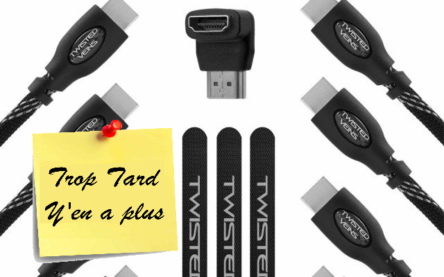 Kit 4 câbles HDMI 1.4 dont 1 de 3 mètres + Adaptateur (...)