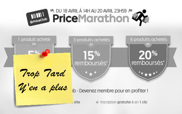 Marathon Rakuten Priceminister, jusque 20% de bon (…)