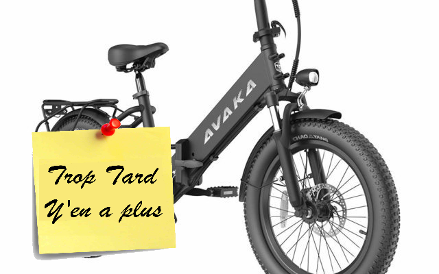 Vélo électrique AVAKA K300 à prix cassé : autonomie 100 km, (...)