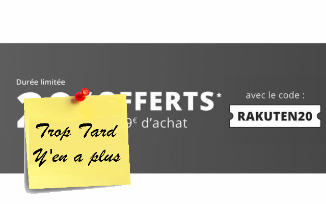 Réduction de 20€ dès 99€ d'achat sur tout RAKUTEN, disque (...)