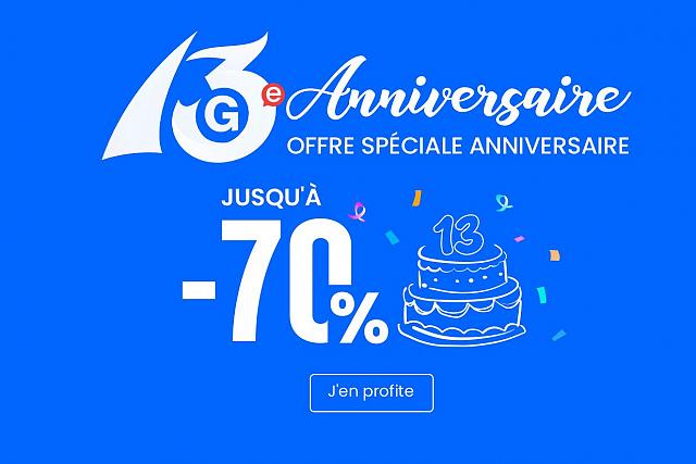 Anniversaire 13 ans Geekbuying, grosses promos en (...)