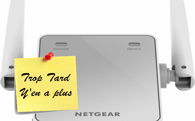 Répéteur Wi-Fi Netgear EX2700-100PES N300 à 15€99 (...)