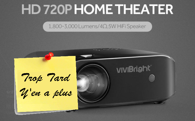 Vidéoprojecteur VIVIBRIGHT F10UP, résolution HD, ANDROID (...)