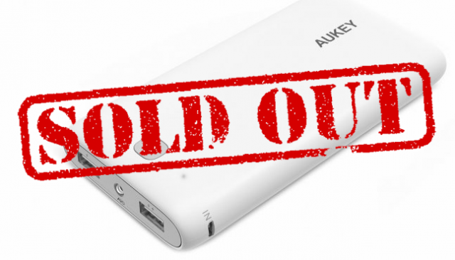 Batterie Externe Aukey 20000Mah double ports USB à 16€99 (...)