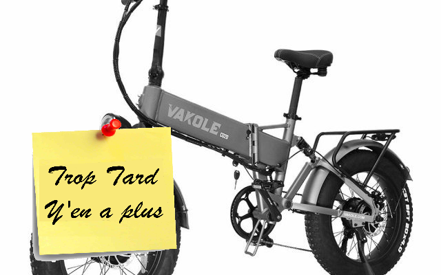 Vakole C020, un Fat bike 20 pouces en vente directe (...)