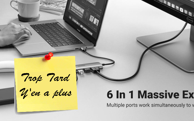 Le HUB USB C Ugreen 6 en 1 avec HDMI et lecteur carte à (...)