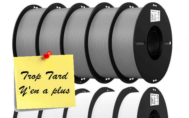 10 bobines de 1 Kg Filament PLA Creality Ender, Gris 5 (…)