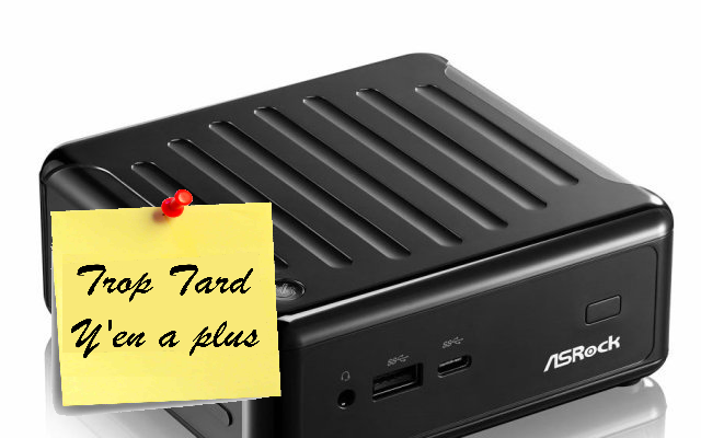 MiniPC NUC ASRock Beebox N3000 Fanless à 79€95