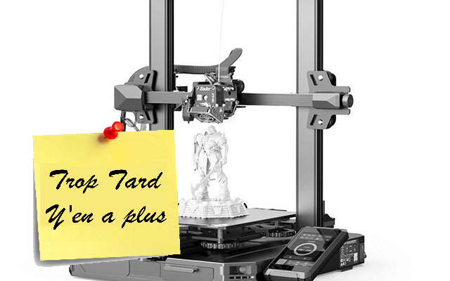 L'imprimante 3D reine de sa catégorie Creality Ender 3 (…)