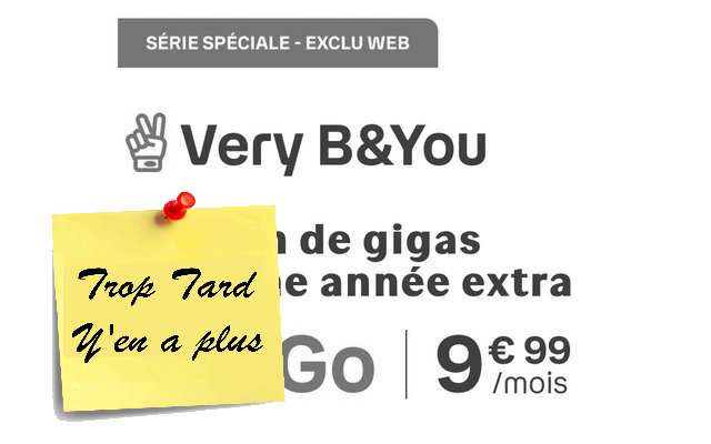 Forfait mobile B&You 200GO Appel/sms/mms illimités, (...)