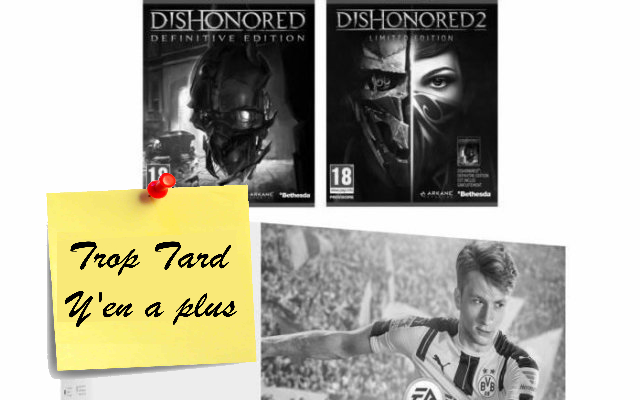 Pack XboX One S FIFA 17 et Dishonored 2 à 249€