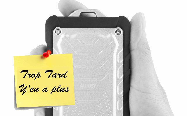 Batterie de secours Aukey Power Bank 7500mAh antichoc (...)