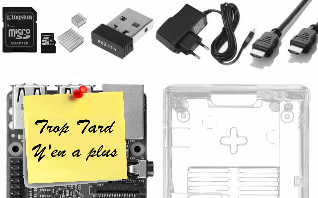 Kit démarrage Raspberry Pi 2 Boitier Wifi Alim etc .. (...)